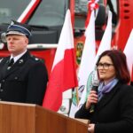 Uroczyste przekazanie nowego średniego wozu ratowniczo-gaśniczego dla Ochotniczej Straży Pożarnej w Łebuni